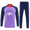 Liverpool Trainings Sweatshirt Quarter-zip 2023-24 Purper - Kids